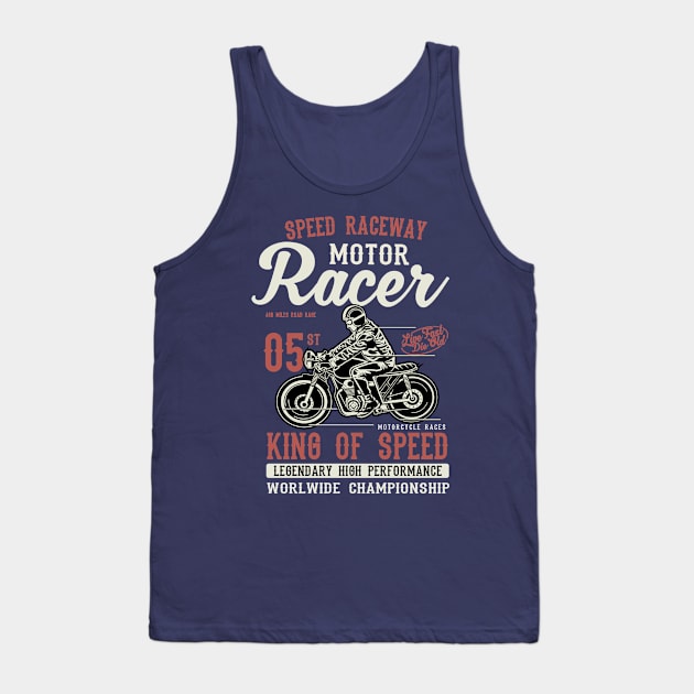 Motor Racing Tank Top by lionkingdesign